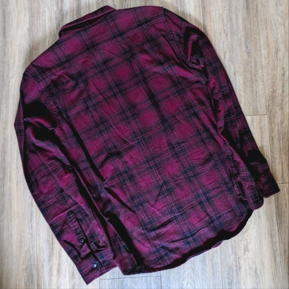 Ezekiel Flannel, Burgundy/Navy, size Medium - Picture 2 of 9